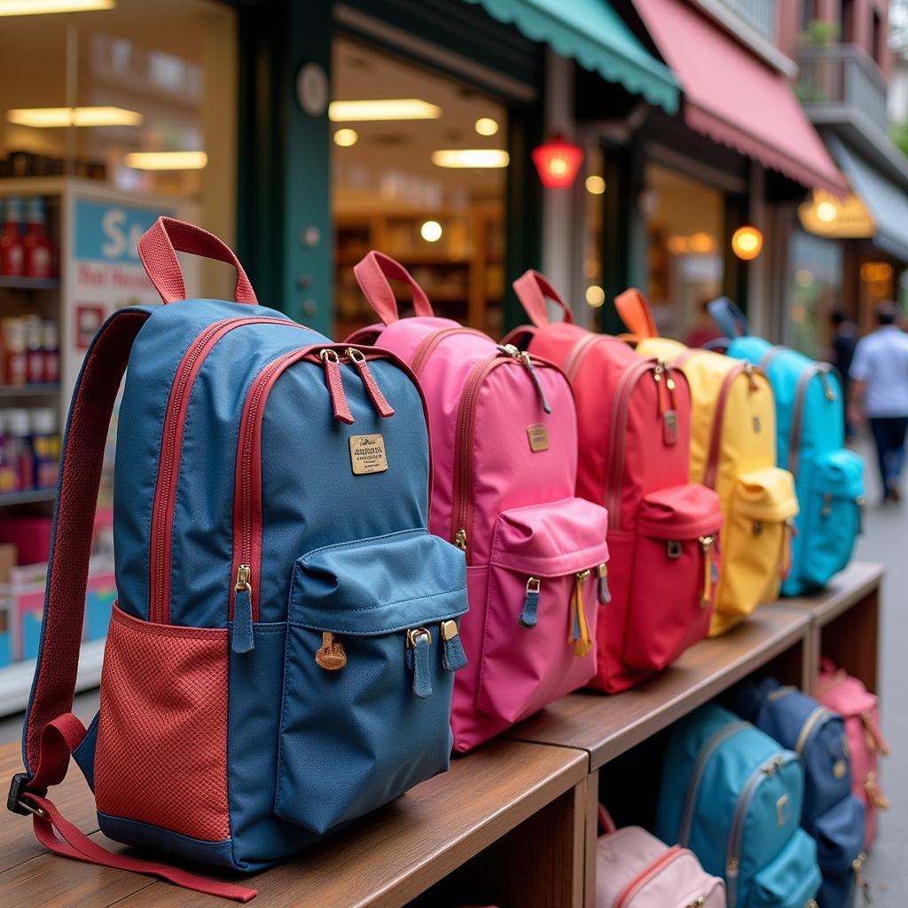 Small backpacks for travel in Thai Binh