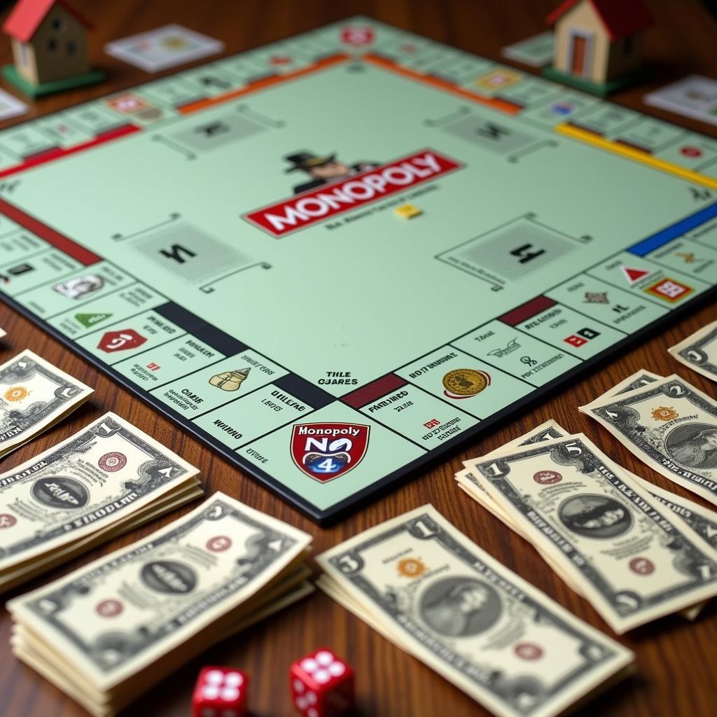 Monopoly board game with all components