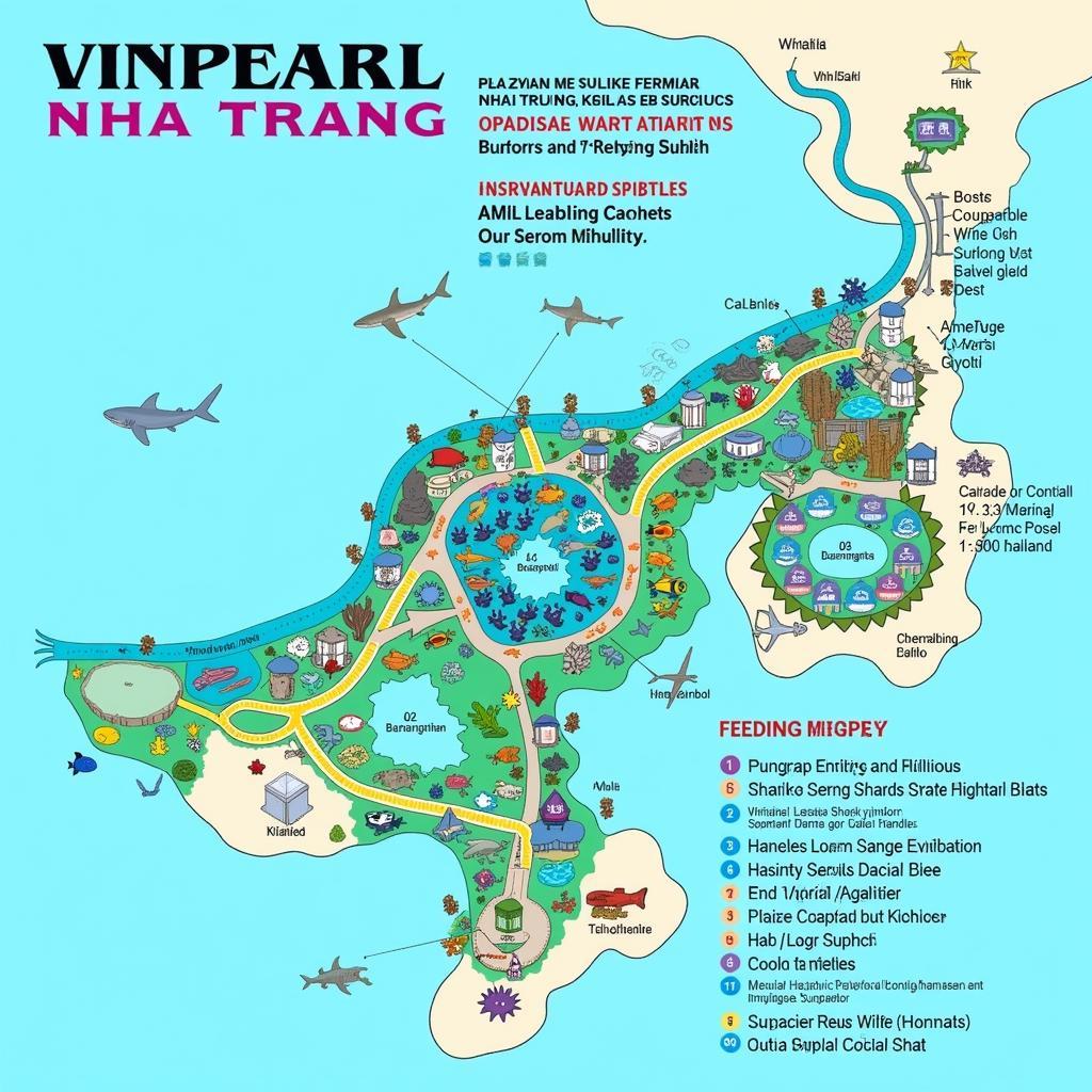 Bản đồ Vinpearl Nha Trang Thủy Cung