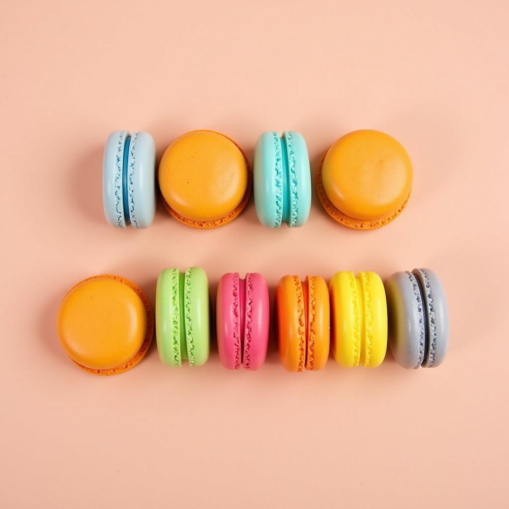 Bộ bánh macaron đồ chơi nhiều màu sắc