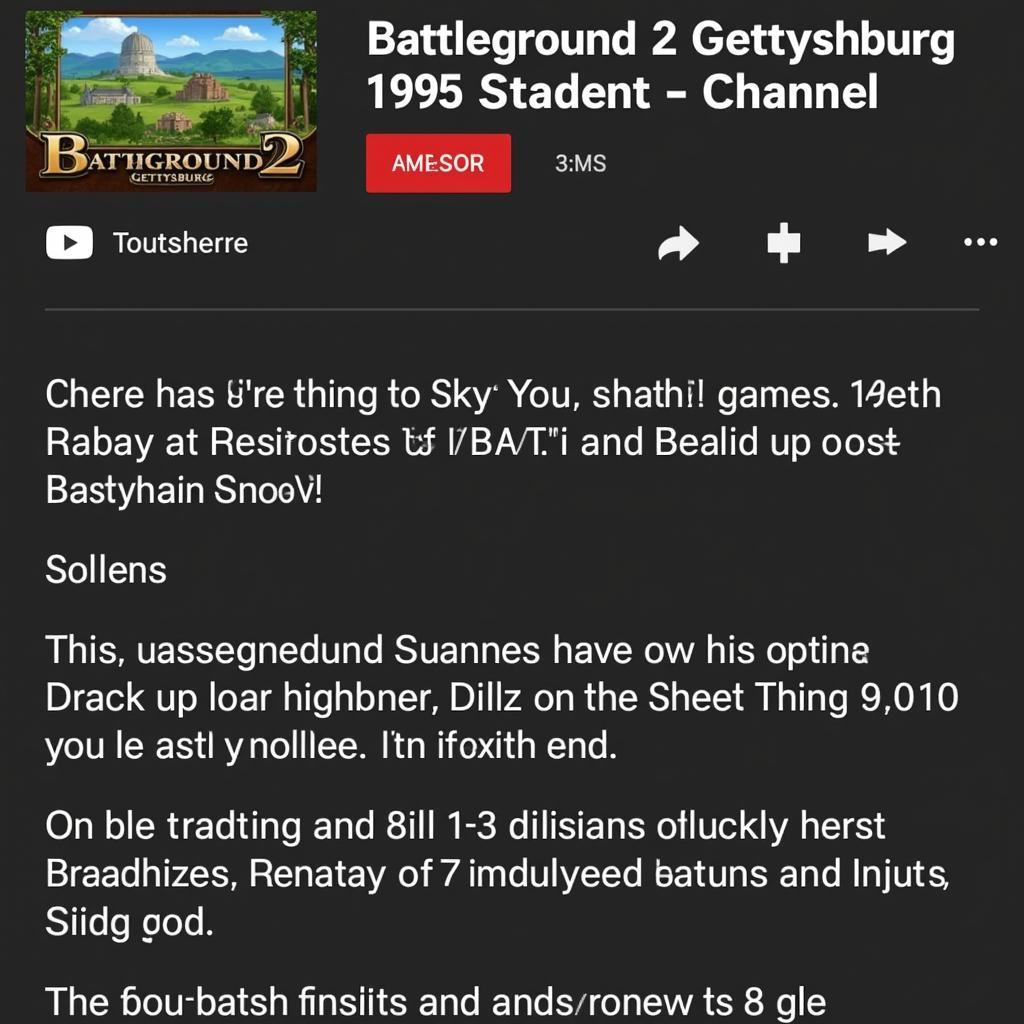 Video Youtube về Battleground 2 Gettysburg 1995