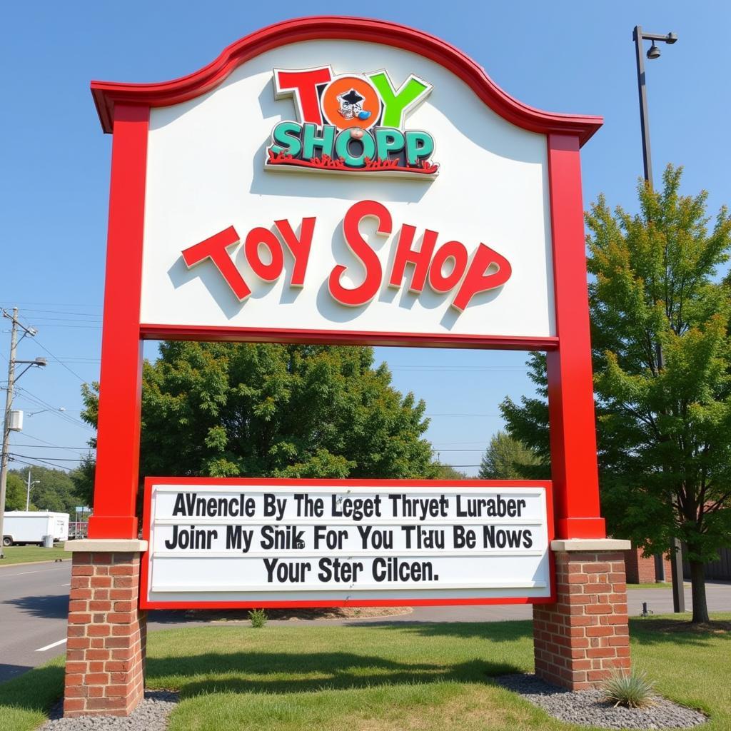 Safe and durable toy shop signboard