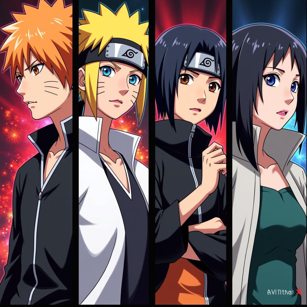 Bleach vs Naruto 2 người chơi - Lựa chọn nhân vật