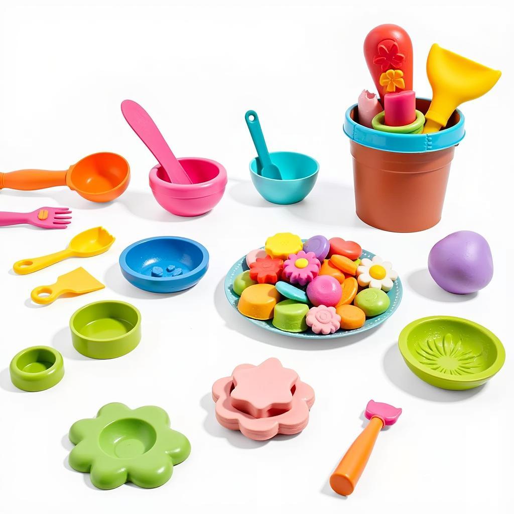 Colorful clay playset for kids