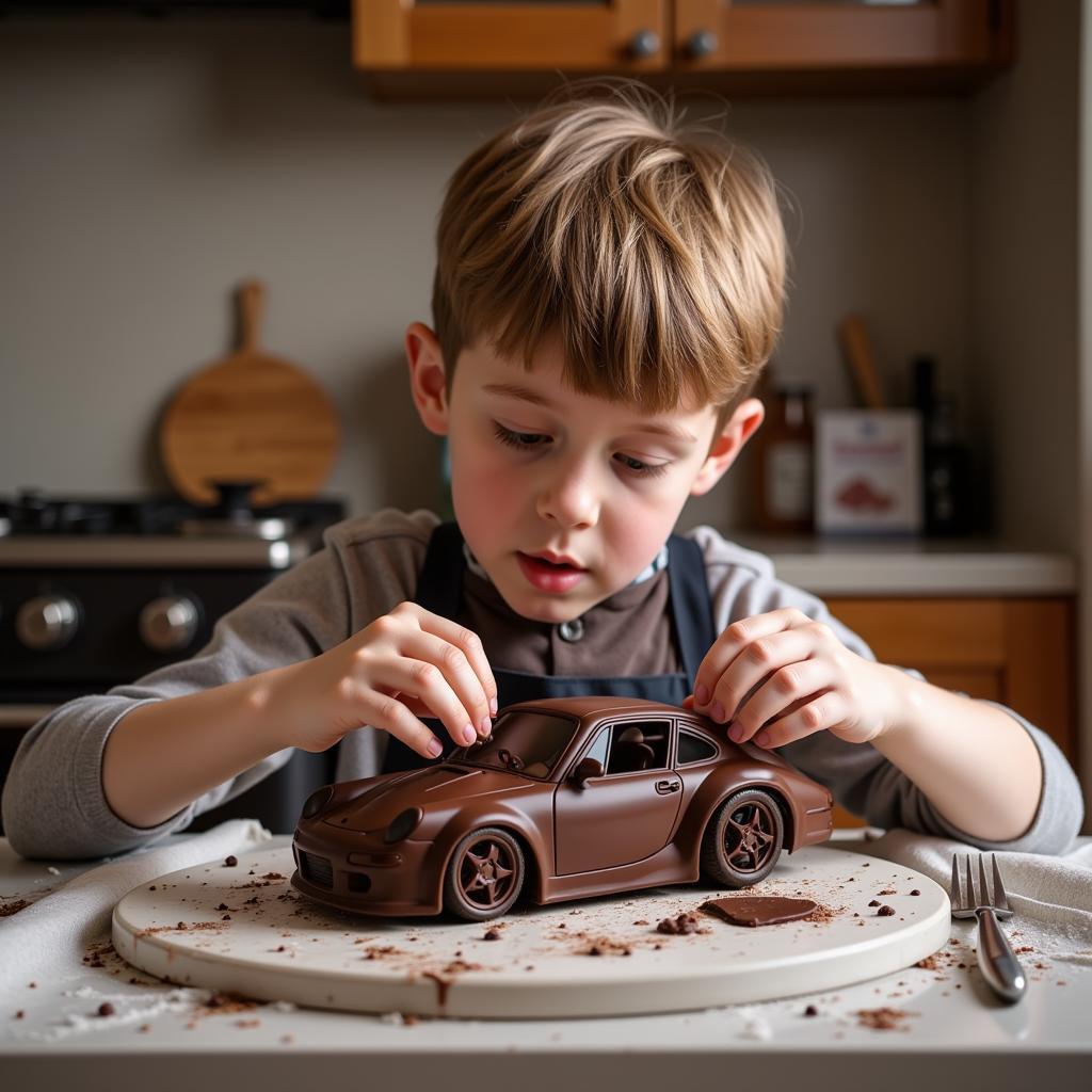 Bộ đồ chơi làm bánh chocolate cho bé trai