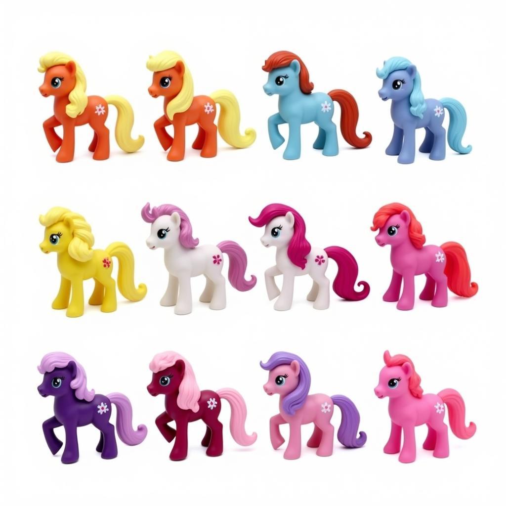 Bộ đồ chơi pony 12 con đa dạng màu sắc