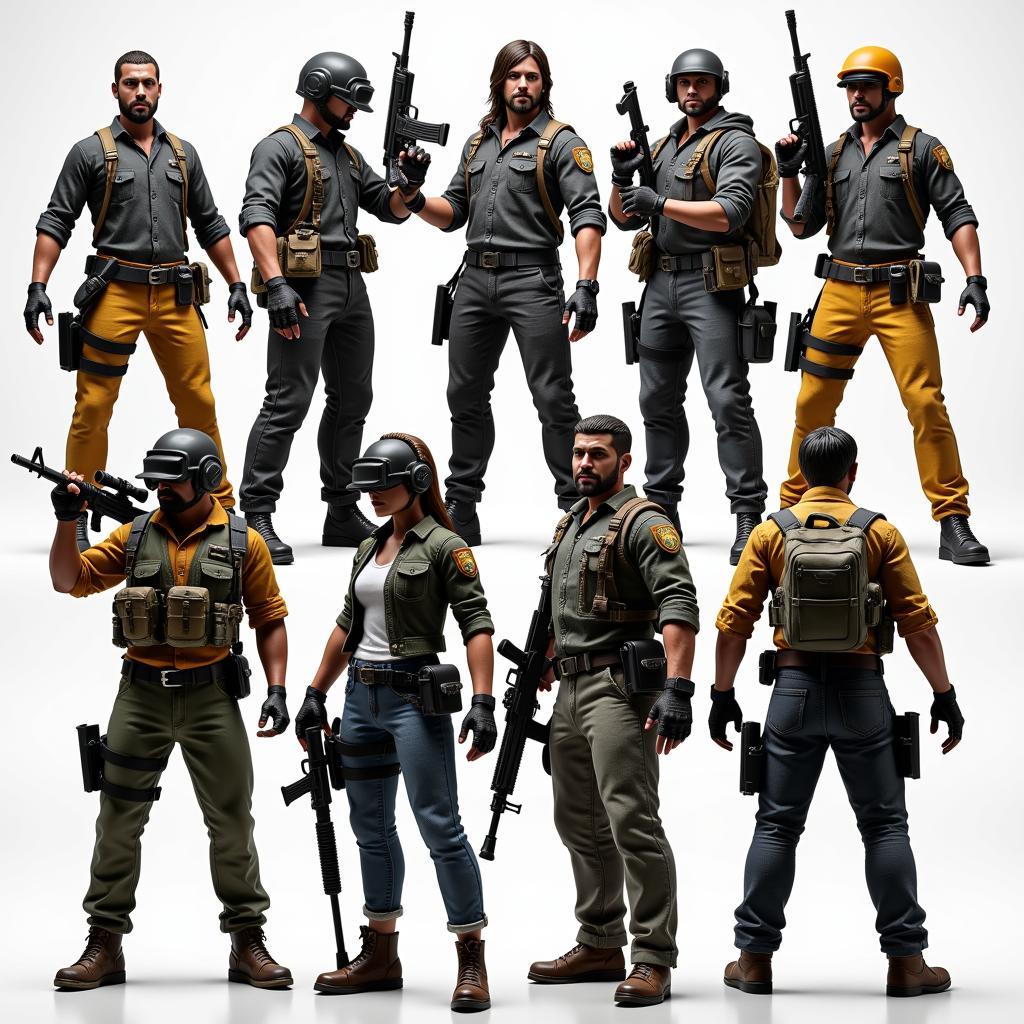 Bộ đồ chơi PUBG nhân vật