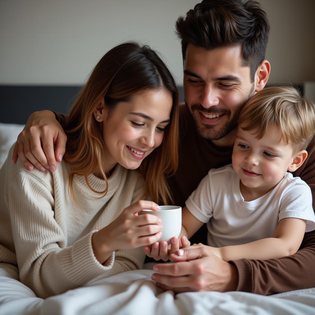 Parents Taking Care of a Sick Child