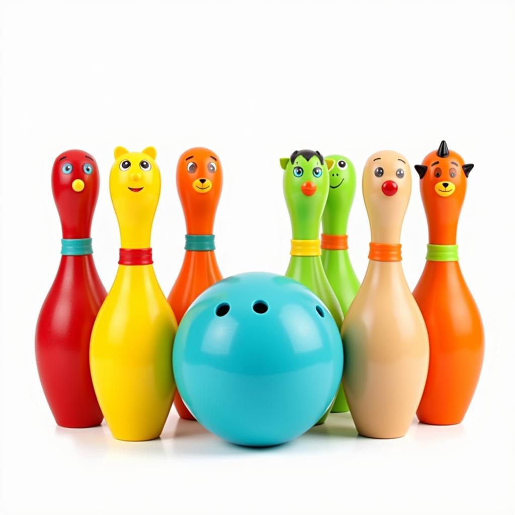 Bộ trò chơi bowling Bobby với màu sắc tươi sáng, chất liệu an toàn