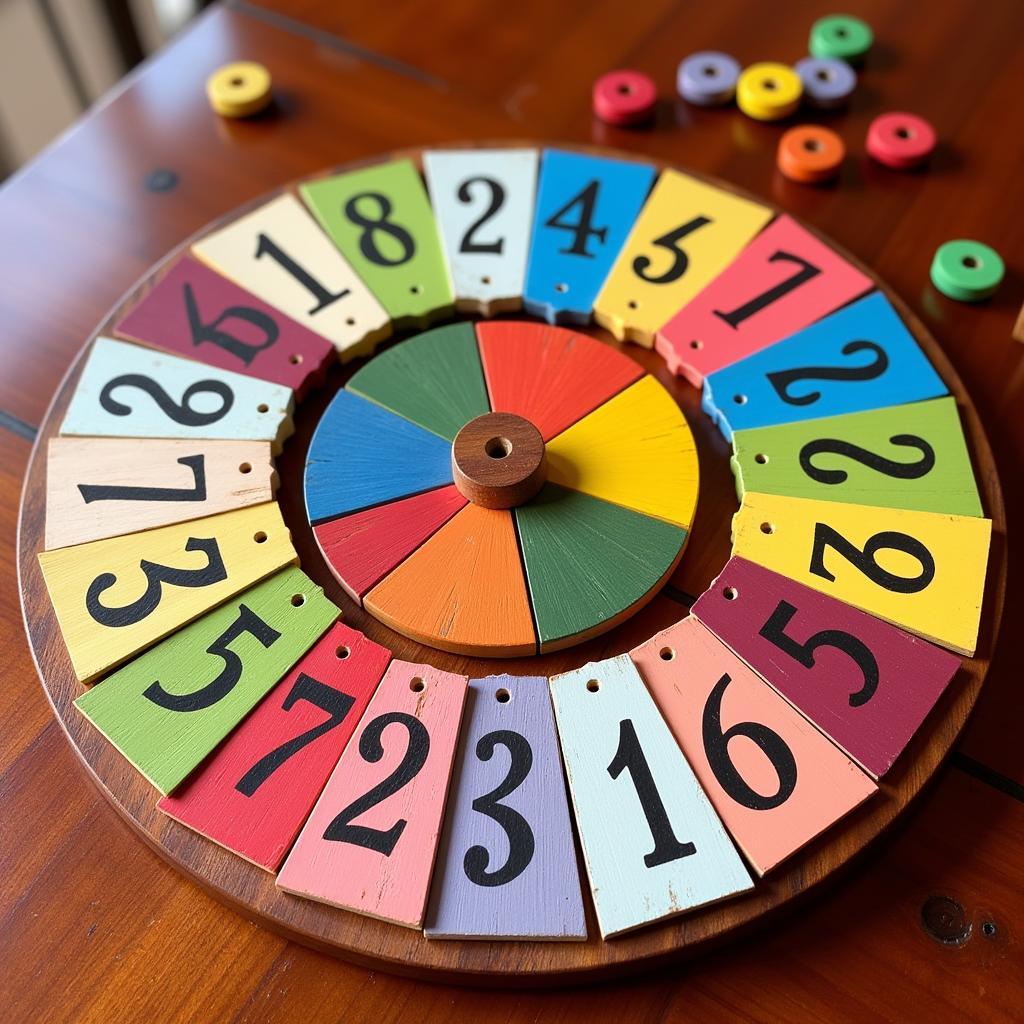 Traditional Vietnamese bingo game set