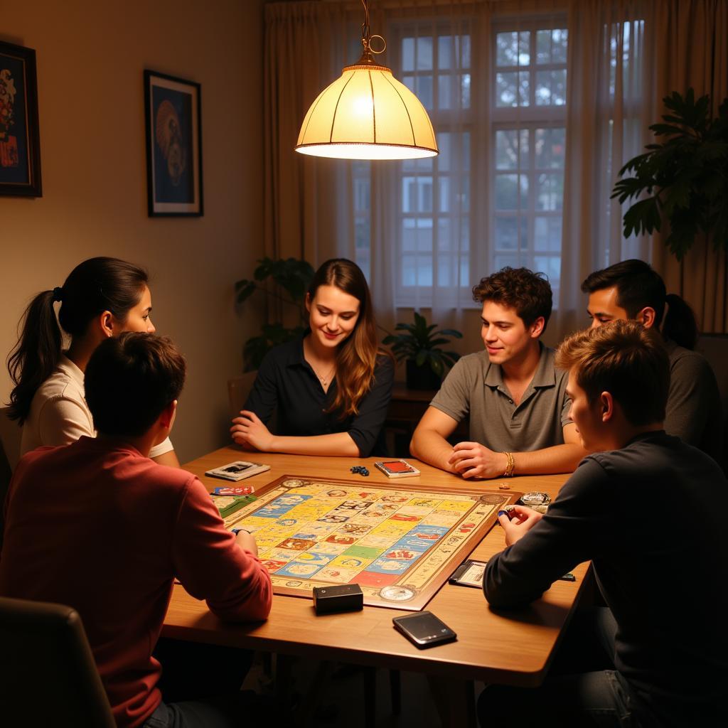 Friends Playing Board Games