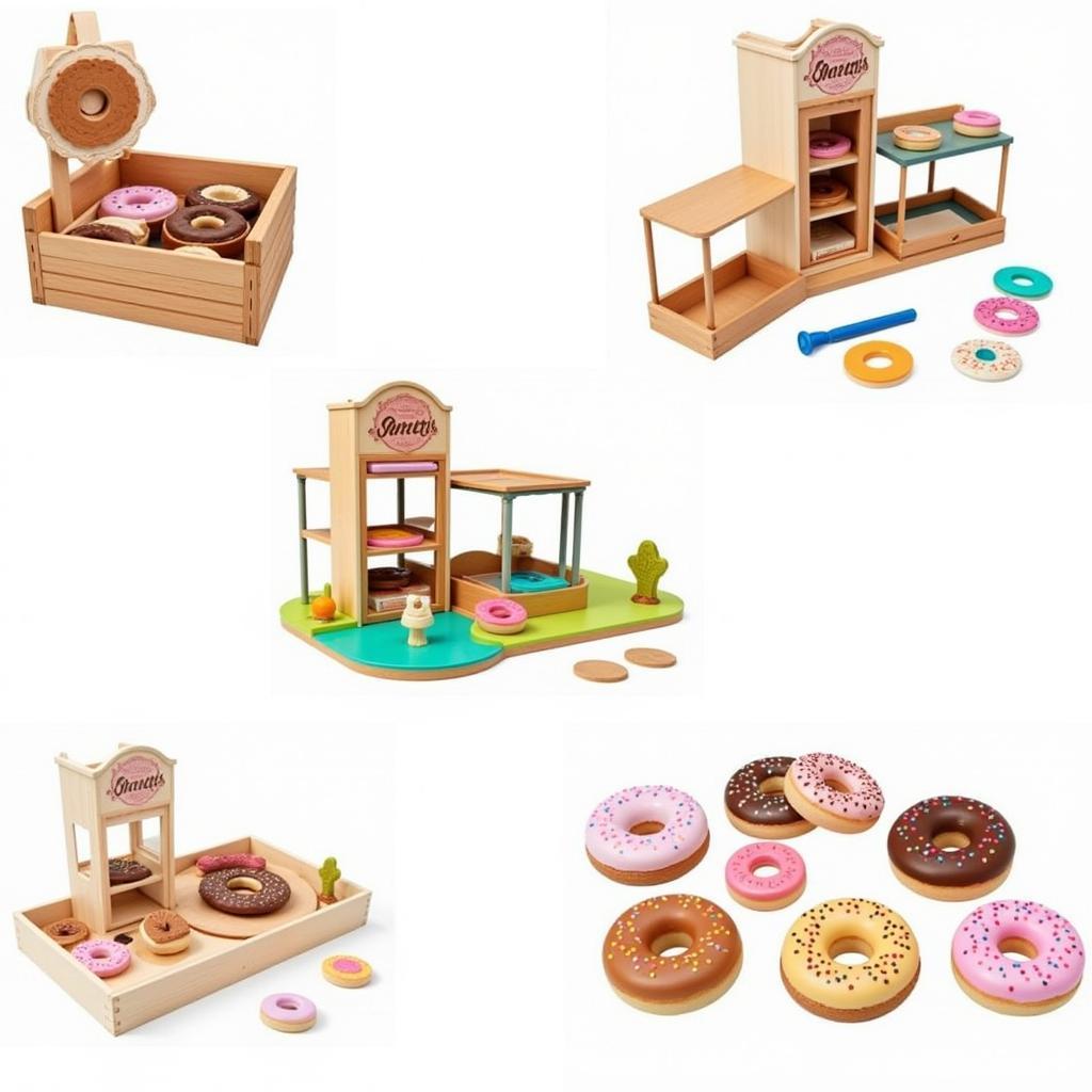 Các loại bộ đồ chơi bánh donuts khác nhau