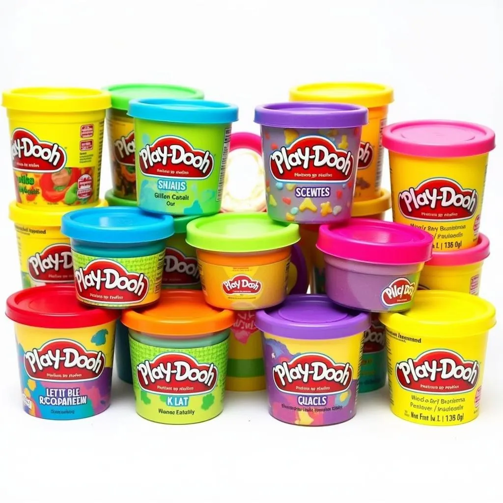 Different types of play dough