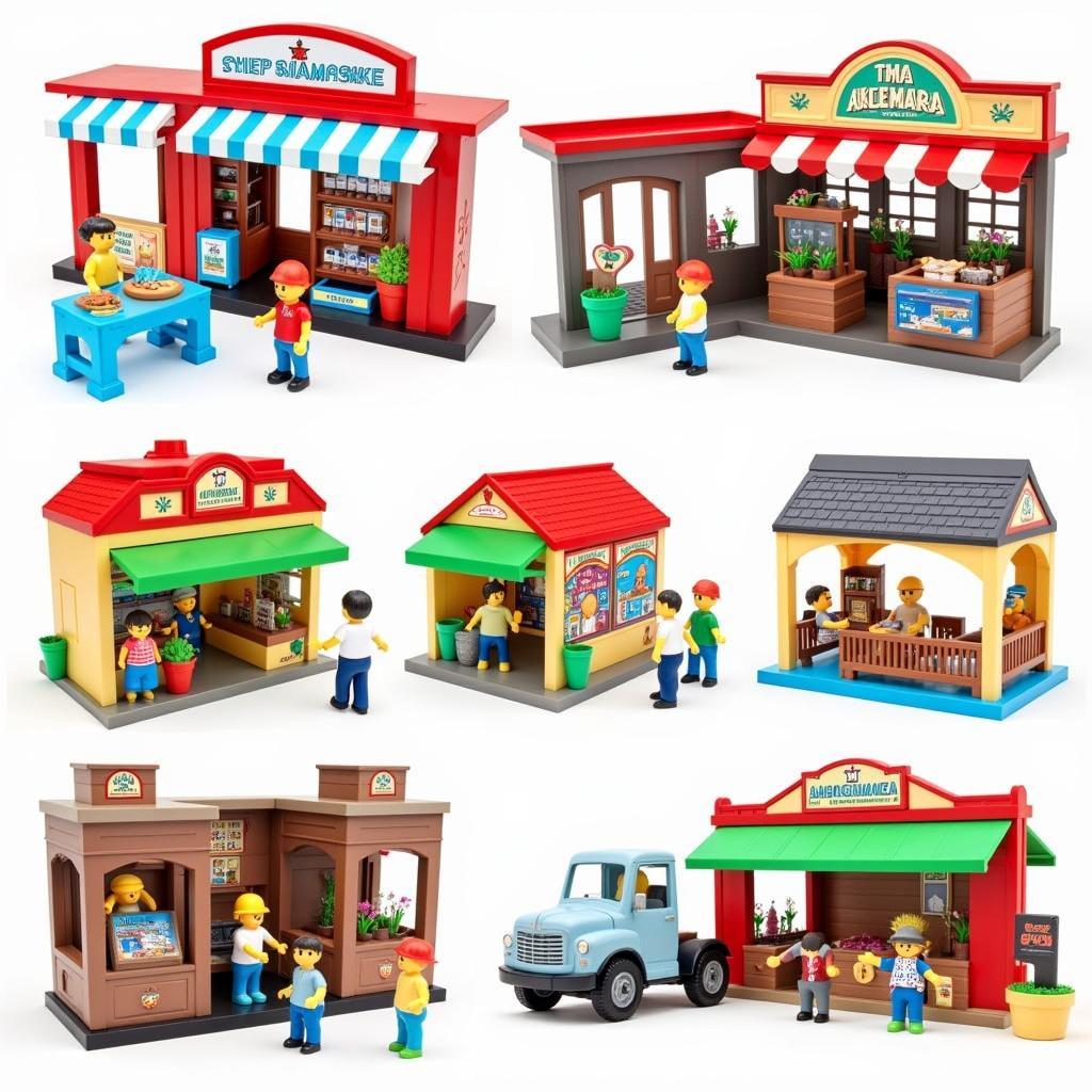 Various types of toy supermarkets