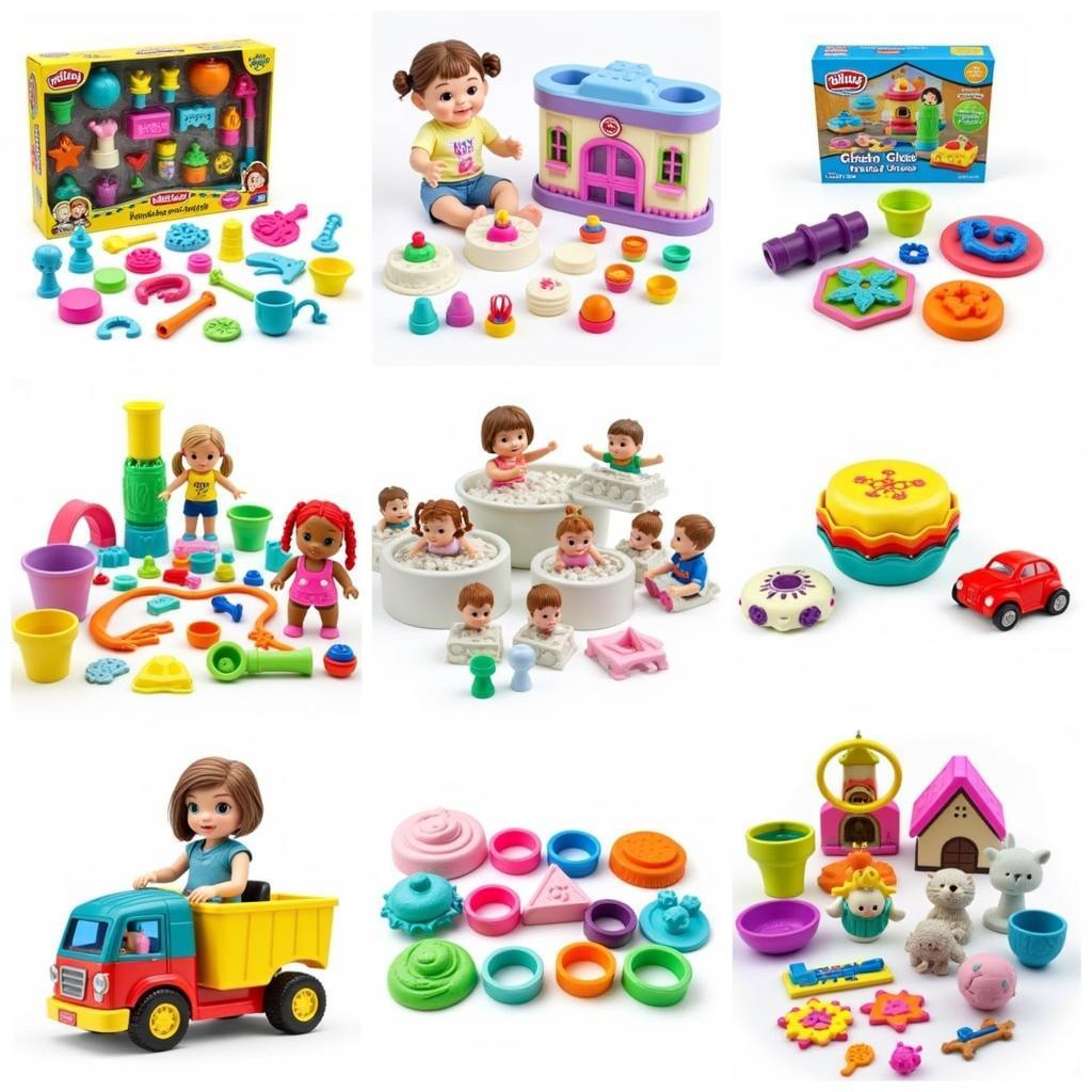 Different types of clay playsets for kids