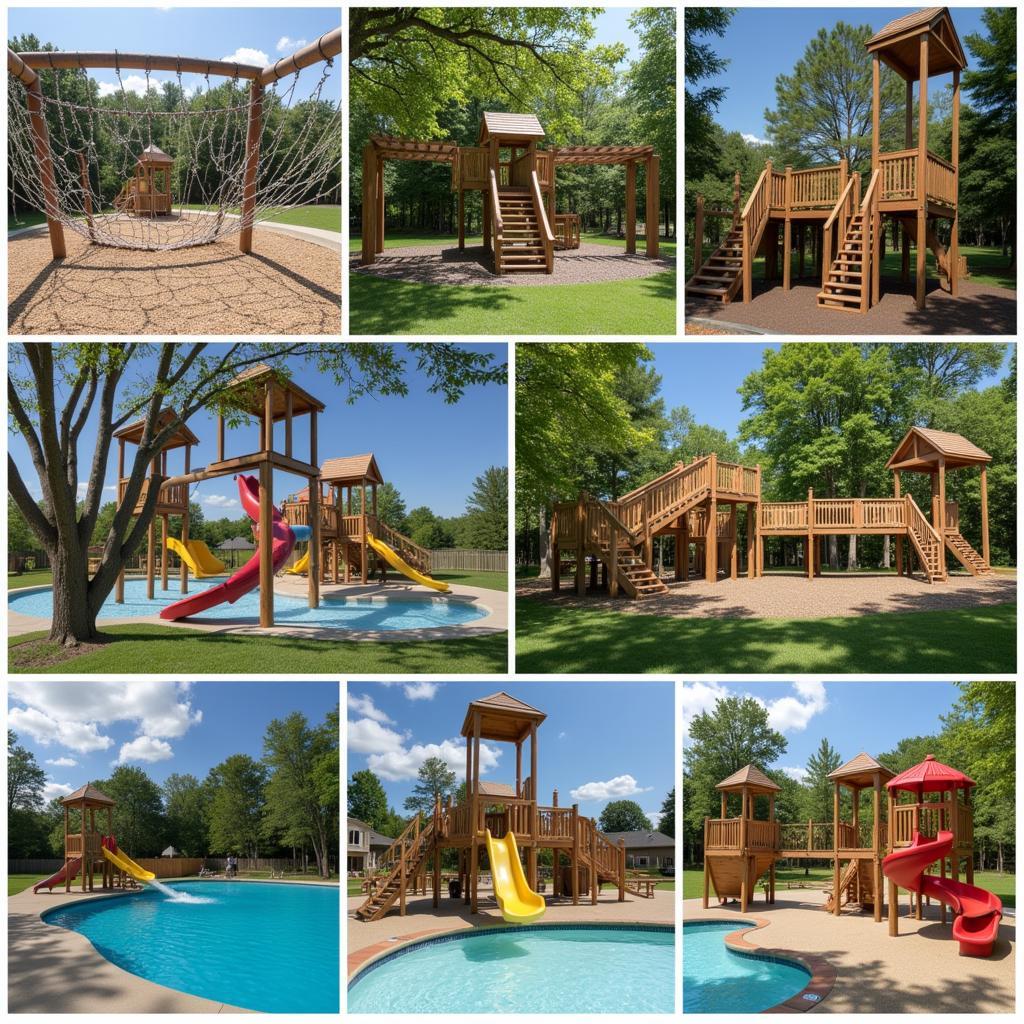 Different types of adventure playgrounds