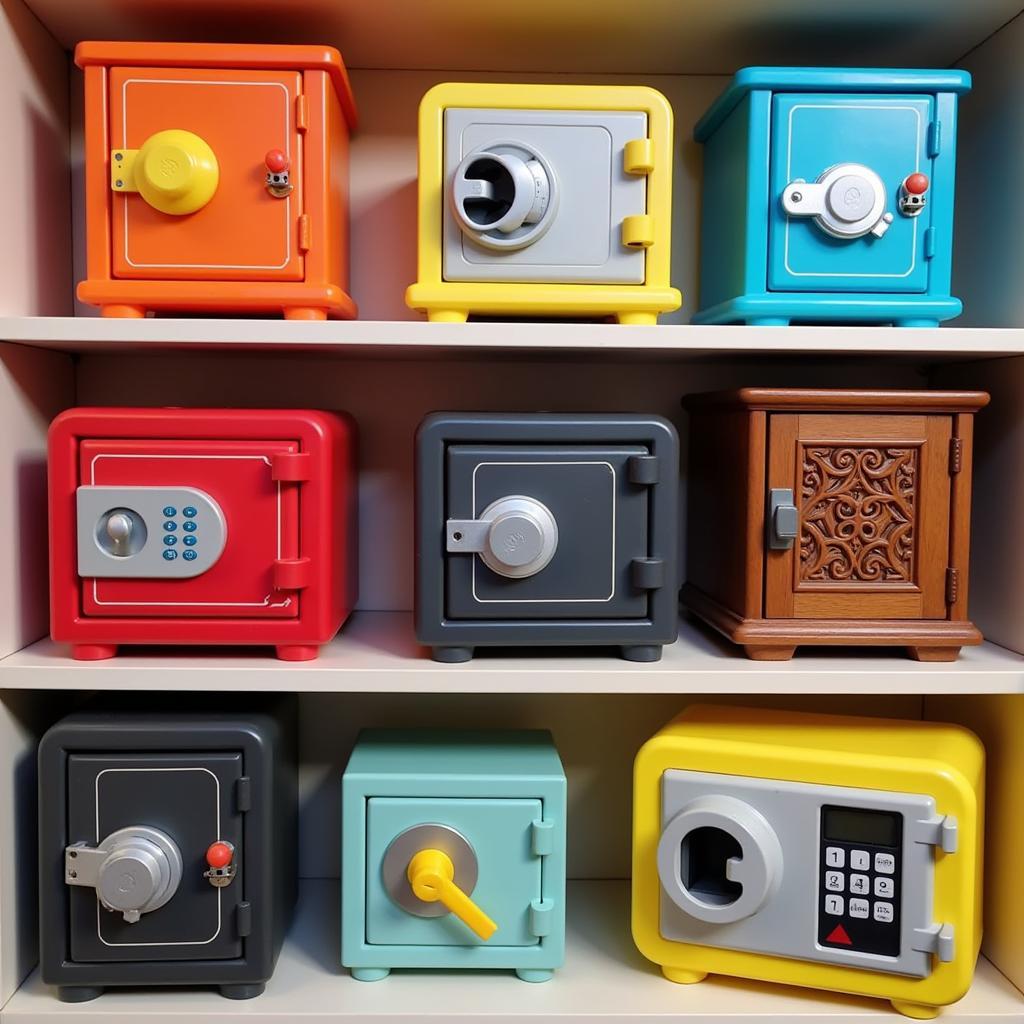 Various types of toy safes