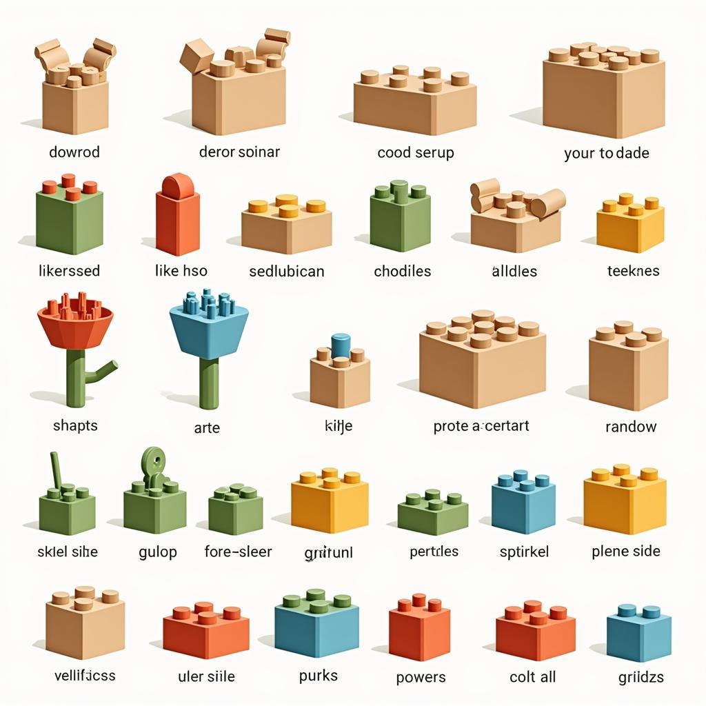 Different types of building blocks for various age groups