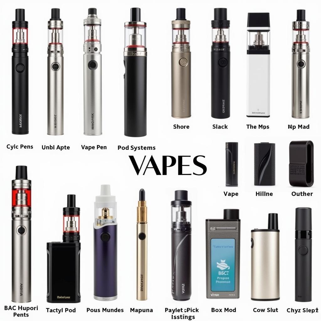 Các loại vape phổ biến