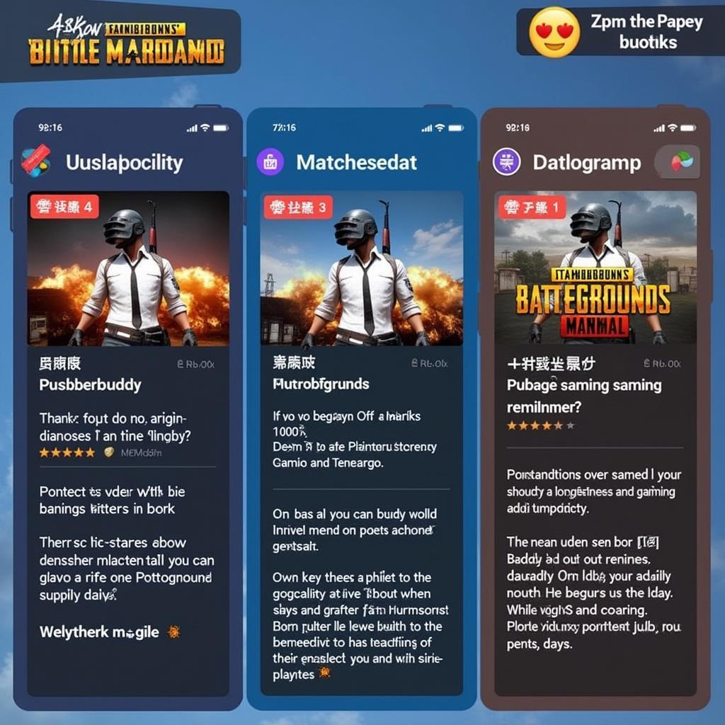 Giao diện các phần mềm giả lập PUBG Mobile phổ biến