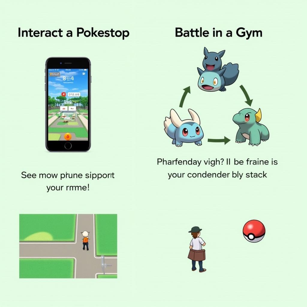 Cách quay Pokestop và chiến đấu Gym