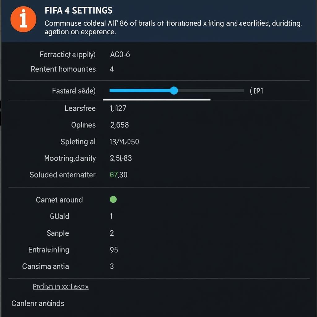 Fifa 4 settings for better visibility