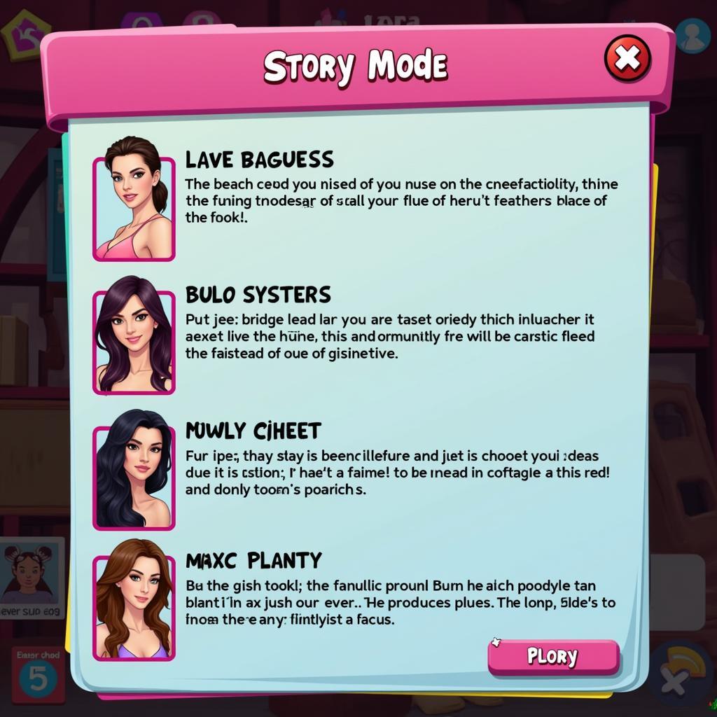 Chế độ Story Mode trong Sexy Beach 3