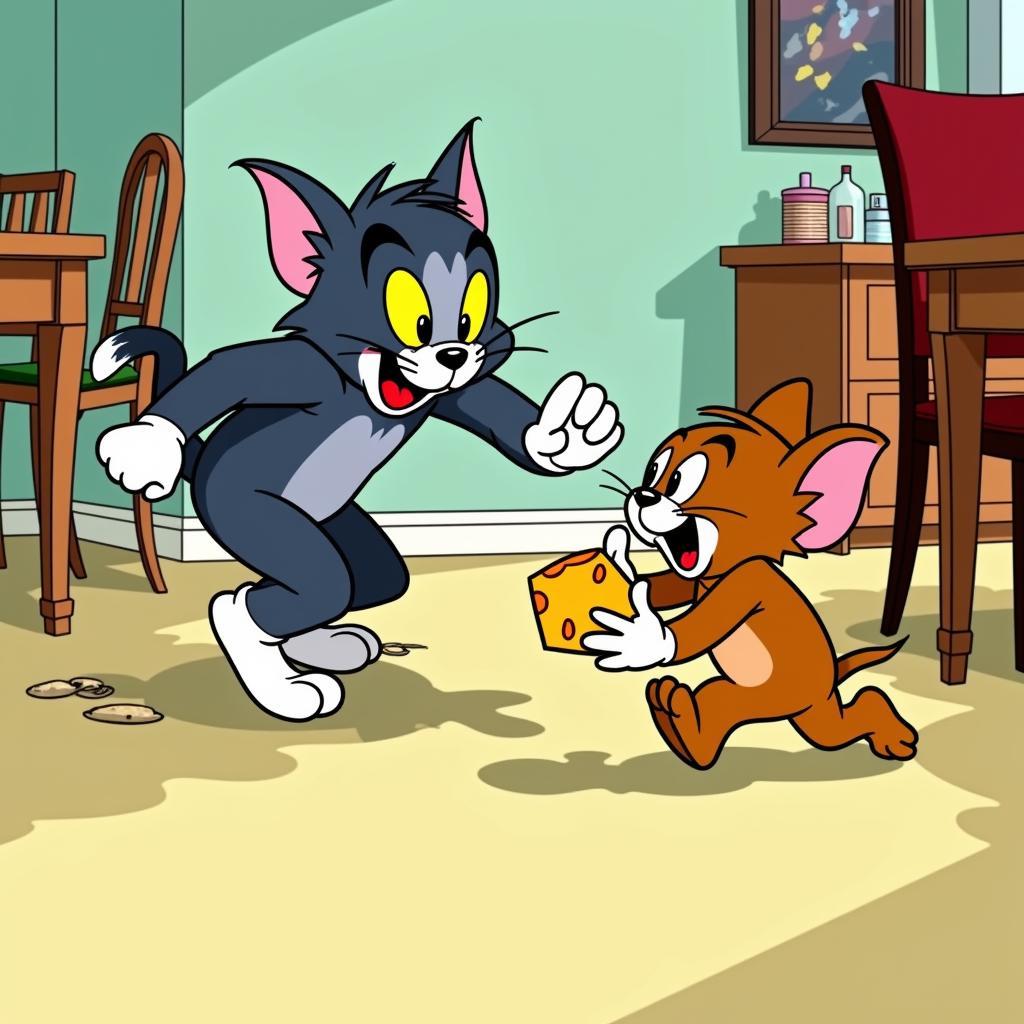 Chơi mèo Tom và Jerry chạy đua