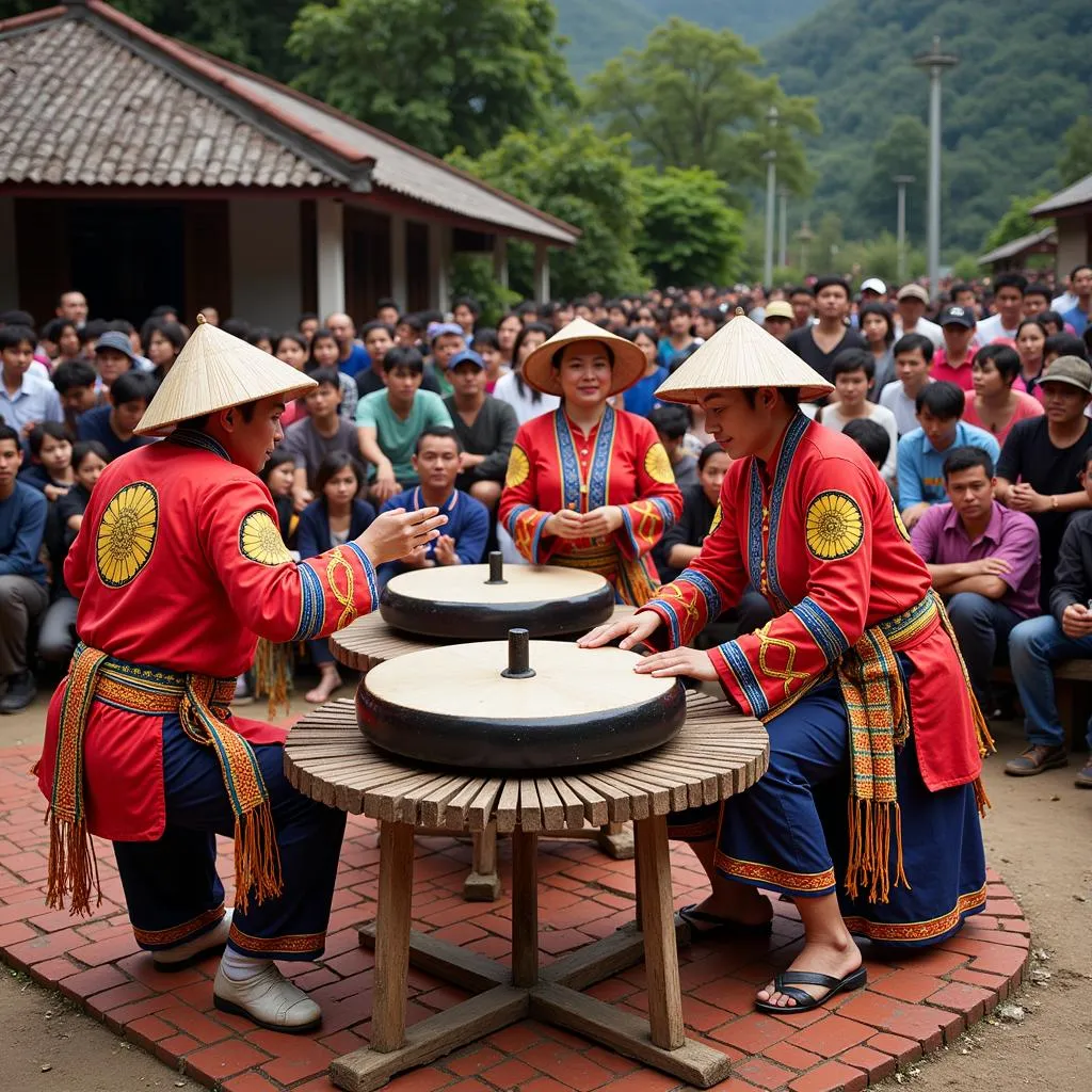 Biểu diễn cồng chiêng Tây Nguyên