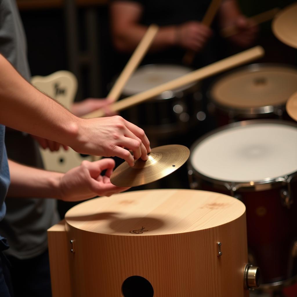 Cymbal chơi cajon