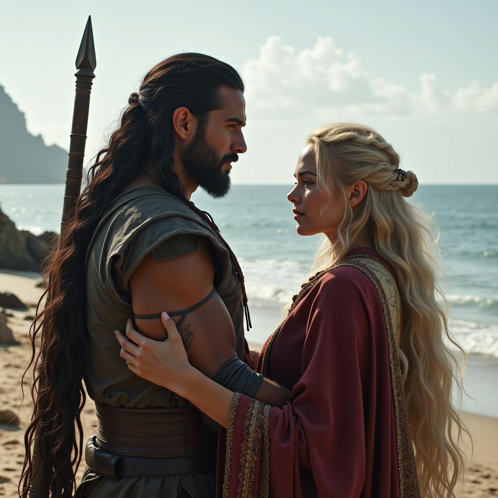 Daenerys Targaryen và Khal Drogo trong Trò Chơi Vương Quyền