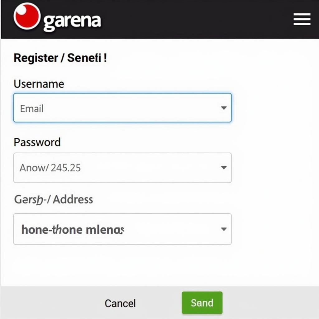 Đăng ký tài khoản Garena