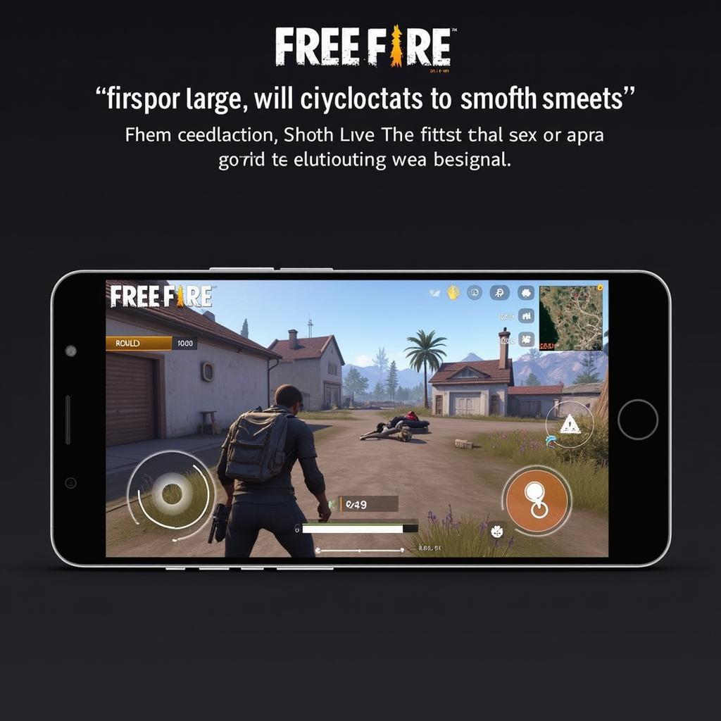 Màn hình điện thoại chơi game Free Fire