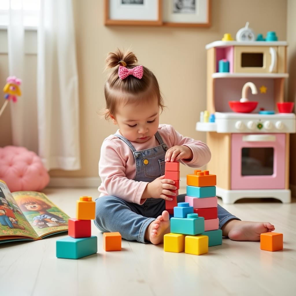 Toys for 10-month-old baby girl to stimulate imagination