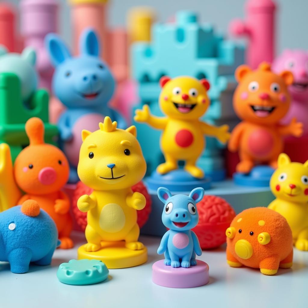 Colorful 3D printed toys for children