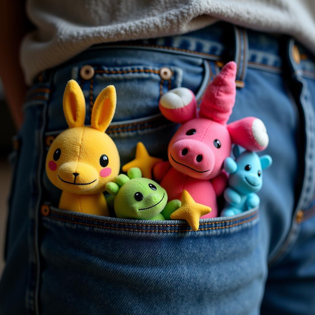 Toys fitting in pocket