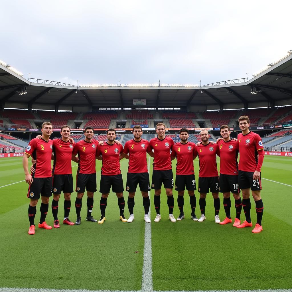 Como 1907 team lineup at their home stadium