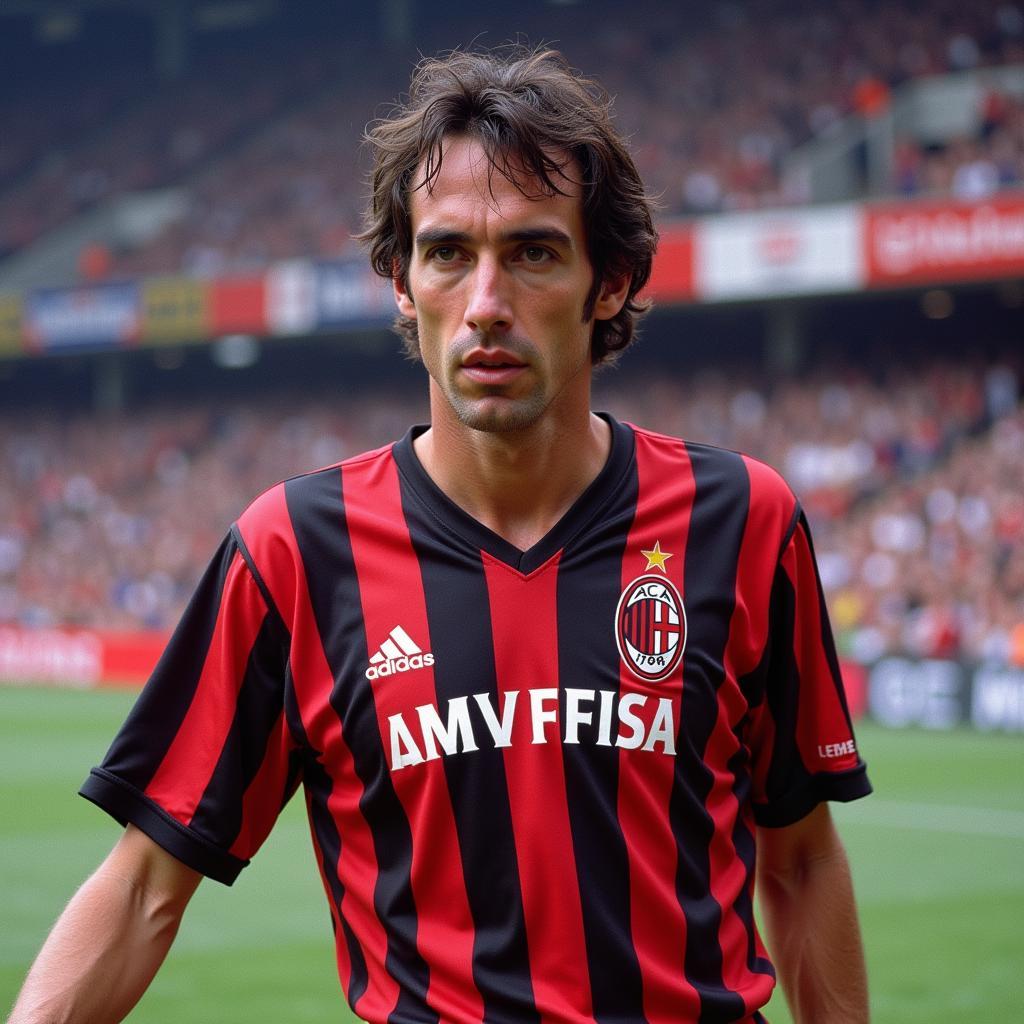 Franco Baresi trong màu áo AC Milan