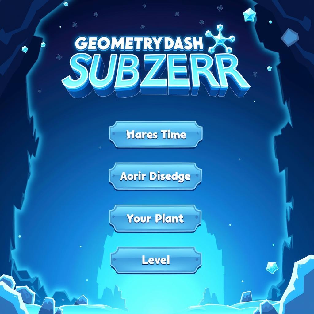 Giao diện game Geometry Dash Subzero