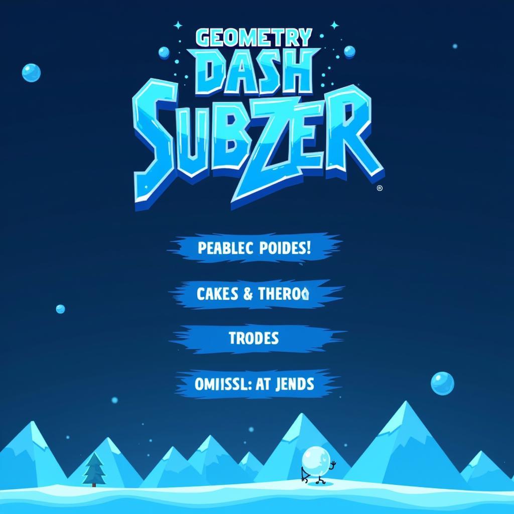 Giao diện Geometry Dash Subzero