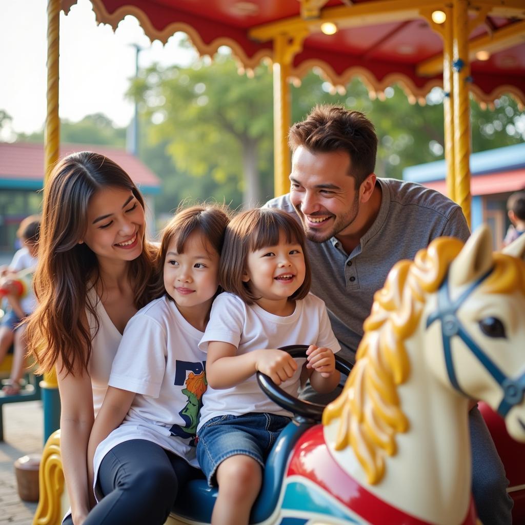 Family having fun in Phan Thiet