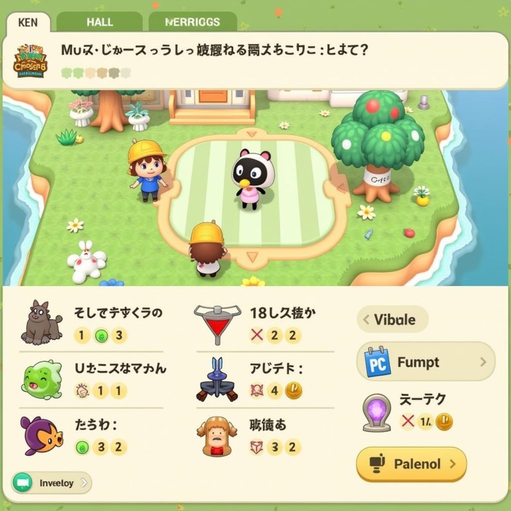 Giao diện Animal Crossing Pocket Camp