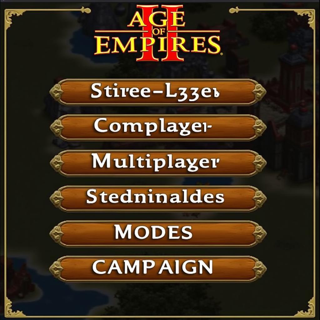 Giao diện chính Age of Empires II