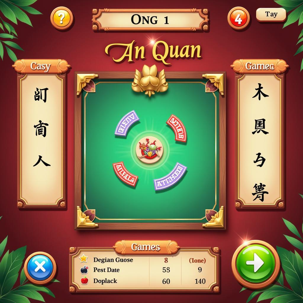 Giao diện chơi game ô ăn quan trực tuyến