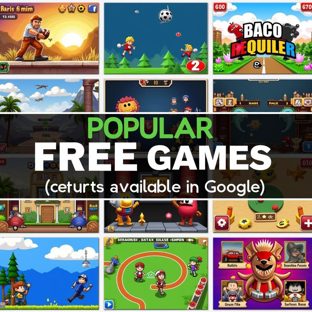 Diverse genres of free games on Google