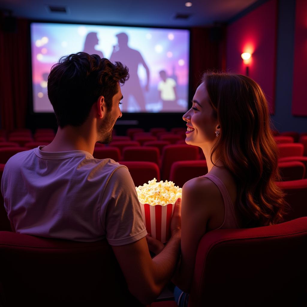 Romantic date at the cinema