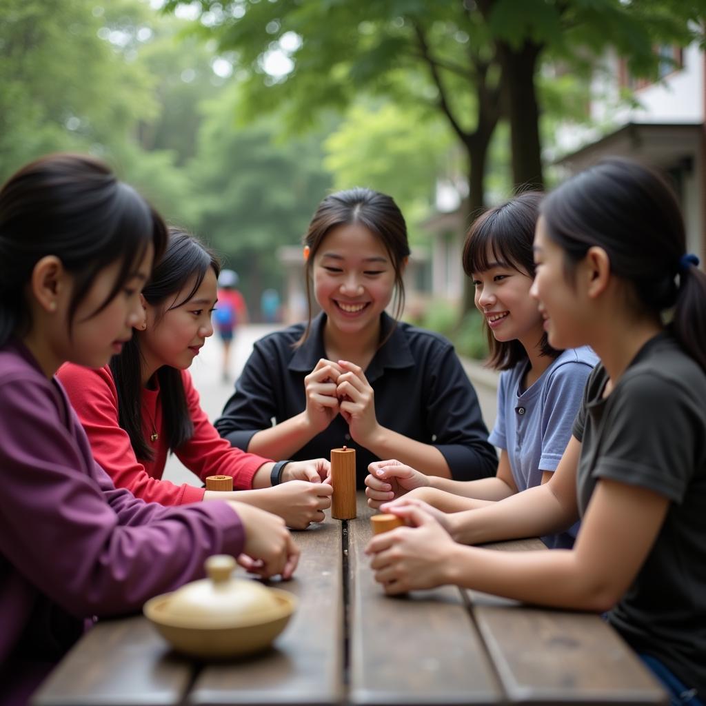 Học sinh tham gia các trò chơi