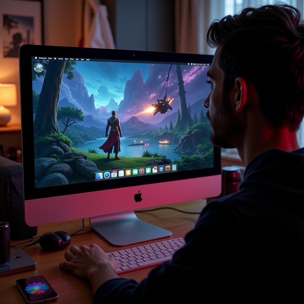 iMac chơi game liên minh huyền thoại