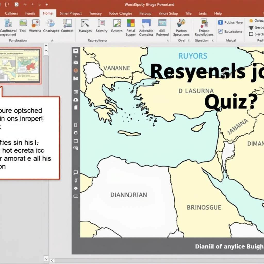 Interactive quiz on history in PowerPoint