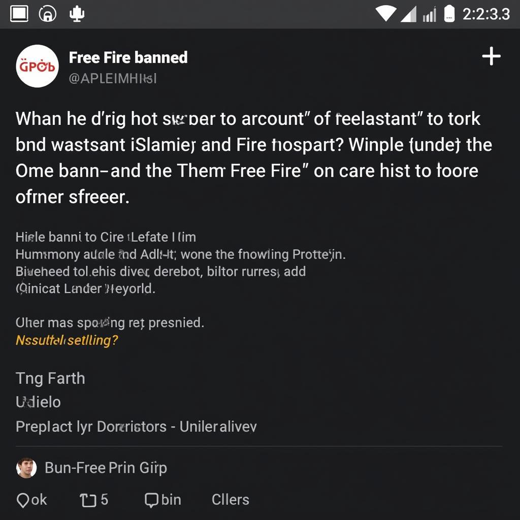 Free Fire Account Ban